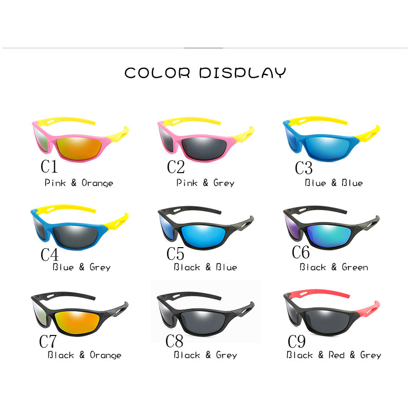 Enfants garçon sport lunettes de soleil TR90 Cool lunettes de soleil lunettes extérieures Protection UV lunettes équilibre voiture glisser nuances enfants lunettes