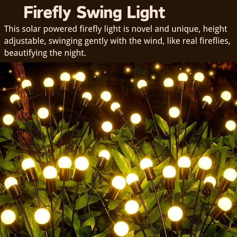 Lumières extérieures lampe de jardin solaire LED luciole prise de terre lampe IP65 étanche pour paysage cour vacances lumière décor