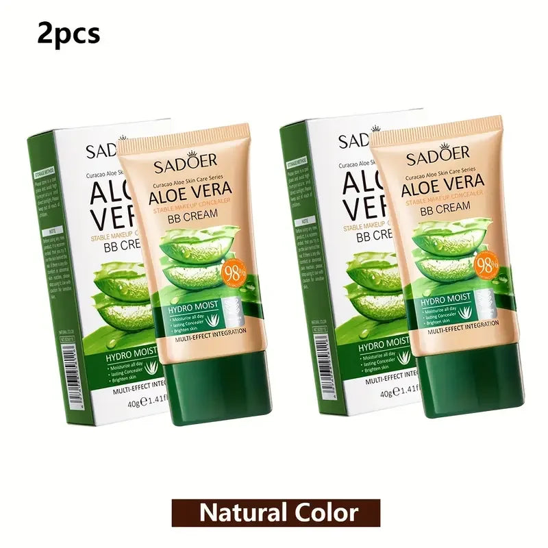 Aloe Vera BB crème-hydratant et dissimulant au collagène fond de teint à couverture complète, correcteur longue durée et léger
