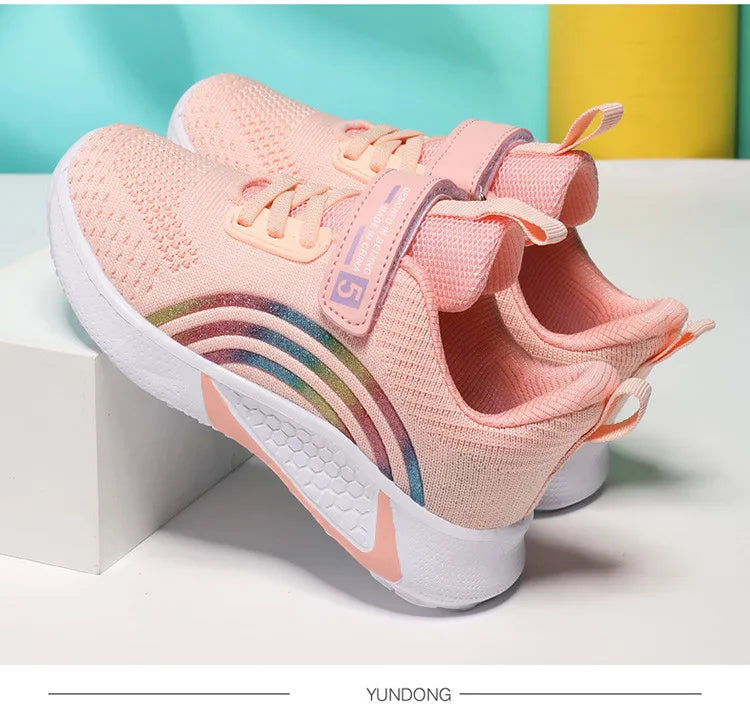 Nouveau Design rouge formateurs chaussures pour enfants filles confortable plate-forme fille chaussures de sport grande taille 38 enfants baskets de course