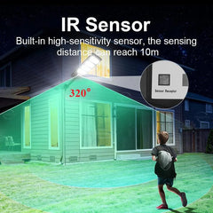 10000W Ultra Powerful Outdoor Solar Lights, 320° Wide Beam Angle, Adjustable Brightness Streetlights