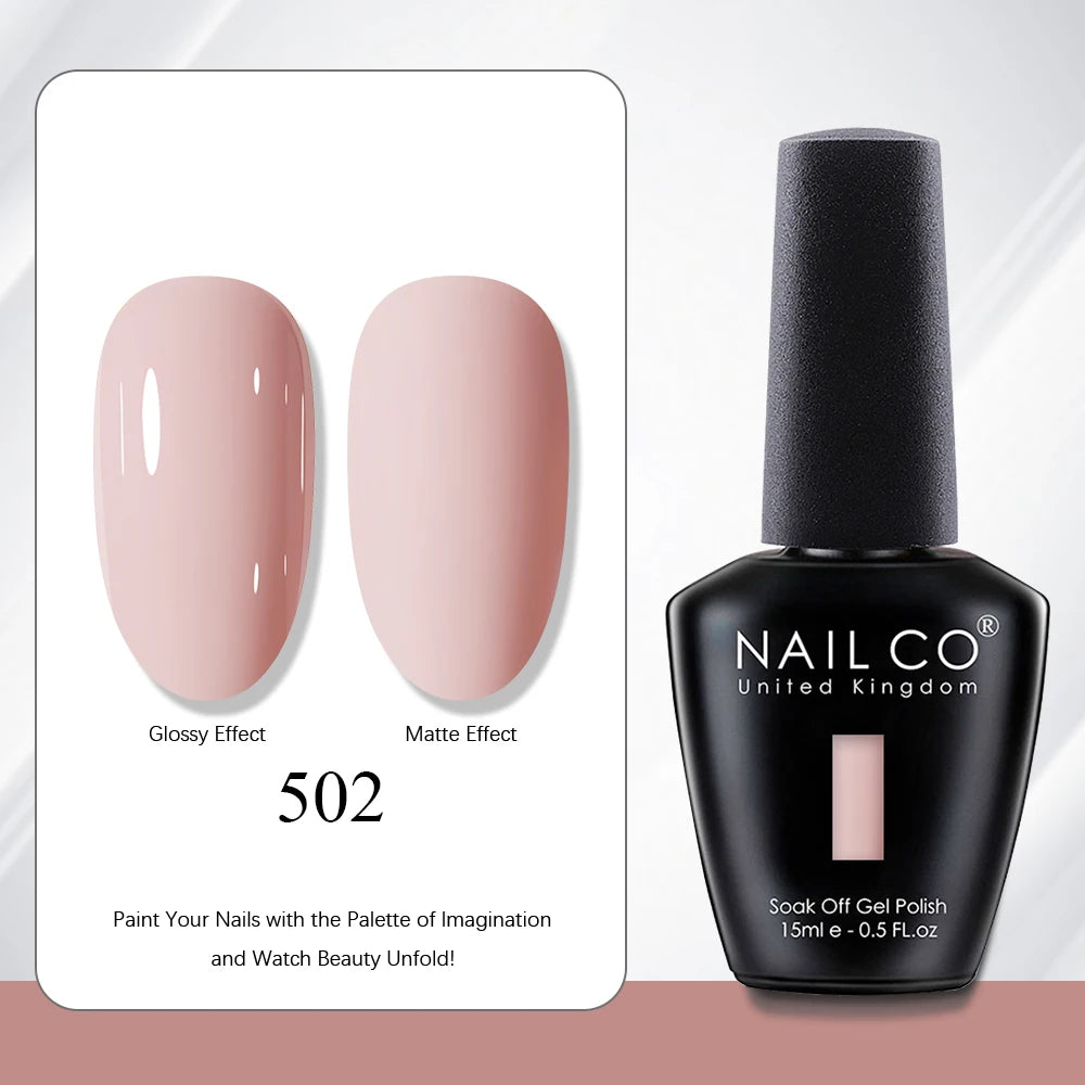 NAILCO 15ml Vernis à ongles Gel Vernis Semi Permanent UV Gel Vernis manucure Vernis Nail Art Nude Gel Poliish
