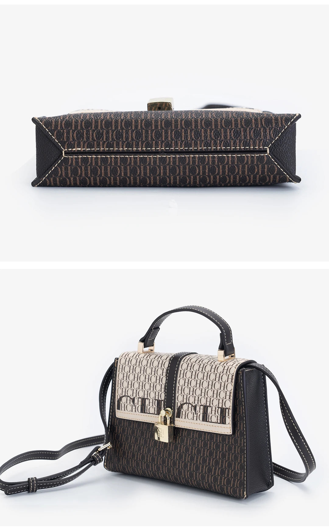 Exquisite and fashionable handbag, lightweight niche, luxury brand with lock, new casual shoulder bag for women 