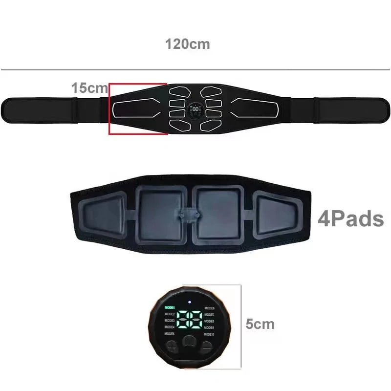 Nouveau USB stimulateur musculaire ceinture ABS formateur ceintures EMS taille abdominale ventre entraînement masseur électrique maison gymnase Fitness équipement