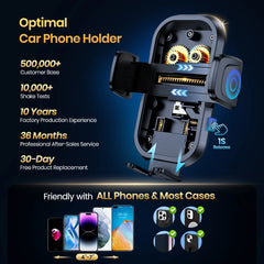 TOPK Support Téléphone Voiture,  Porte Téléphone Rotatif à 360 Degrés pour Grille D'aération de Voiture GPS pour Smartphone iPhone Android