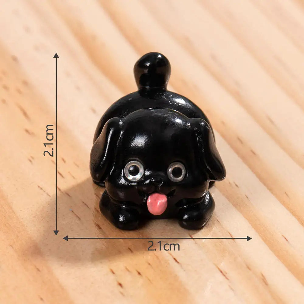 Cartoon resin cat figurine, mini kitten, tilted head, home decorations, small creative figurines for car and desk mounting