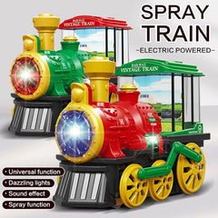 Jouet de Train pour tout-petits 3-5, camions Locomotive moteur à vapeur électrique avec fumée, lumière et son, camions jouets pour tout-petits, cadeau pour garçons