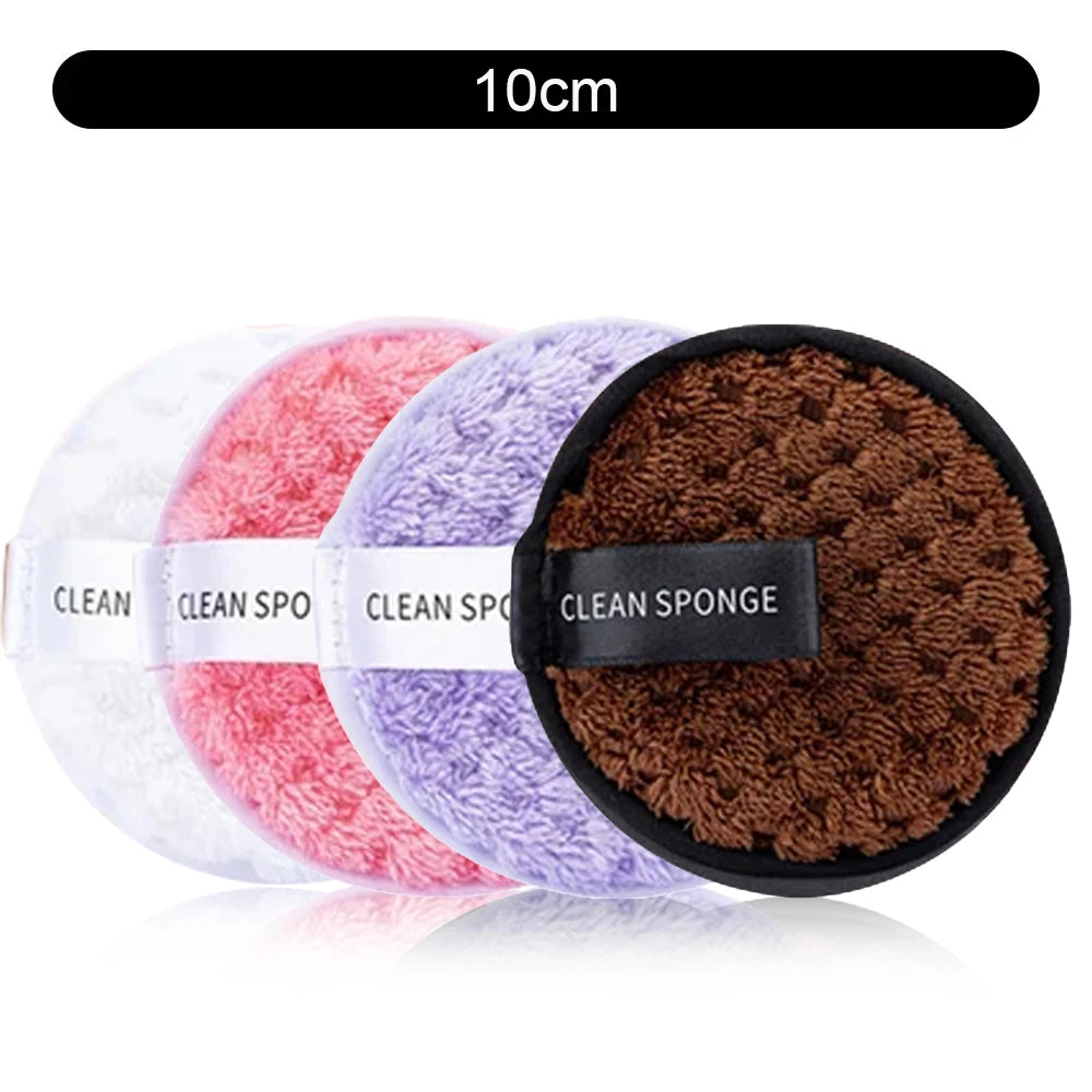Tampon de coton en microfibre démaquillant, cosmétiques, serviette de maquillage lavable, éponge de nettoyage, outil de soins de la peau, gant de toilette, 1/4 pièces