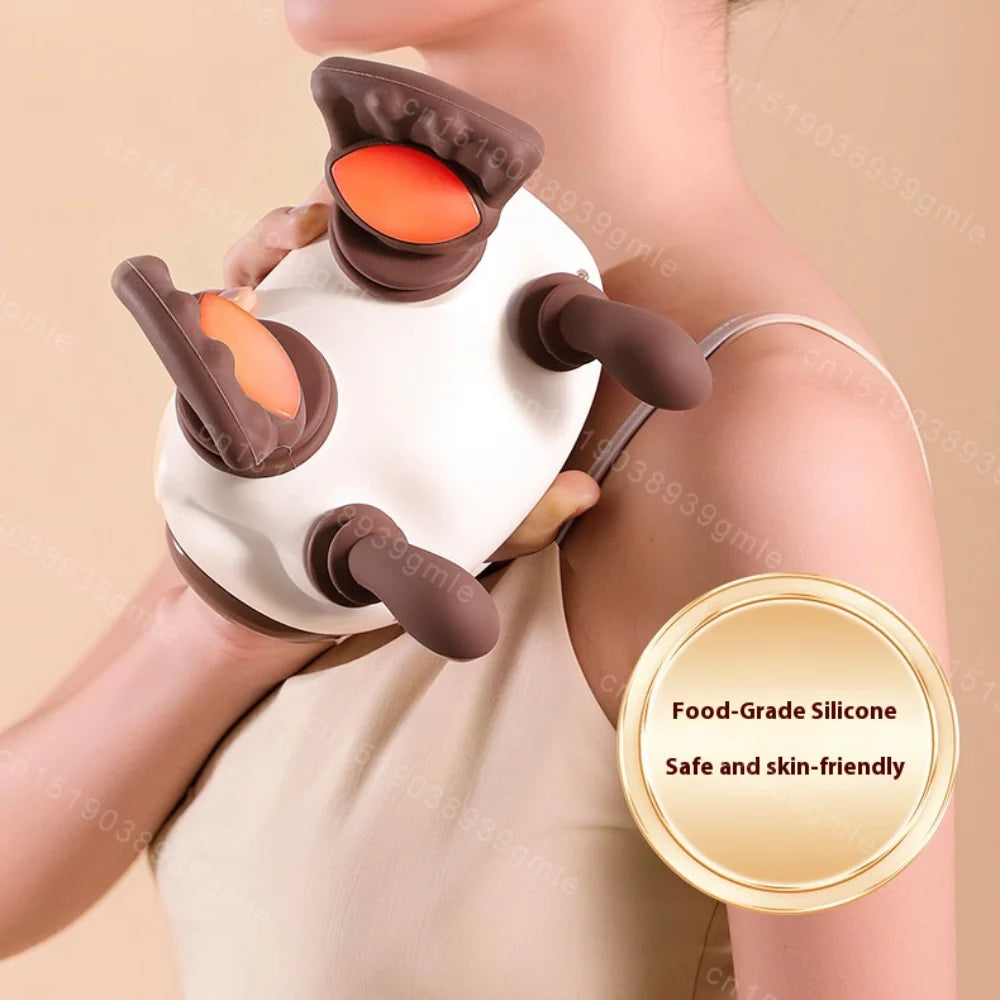 Electric muscle massager for the neck and shoulders, cordless, shoulder and back kneading, shawl, neck massage, relaxation, pain relief