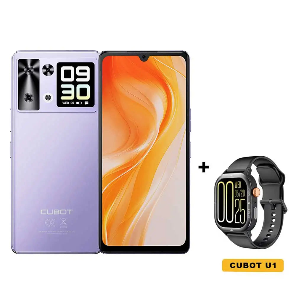 Smartphone Android 15 Cubot P90, écran 6,88 pouces 120 Hz, 24 Go  RAM (12 + 12 Go étendus), 256 Go ROM, processeur G100 Octa-core 2,2 GHz, appareil photo 64 MP, 5100 mAh, NFC, double haut-parleur, telephone portable 4G
