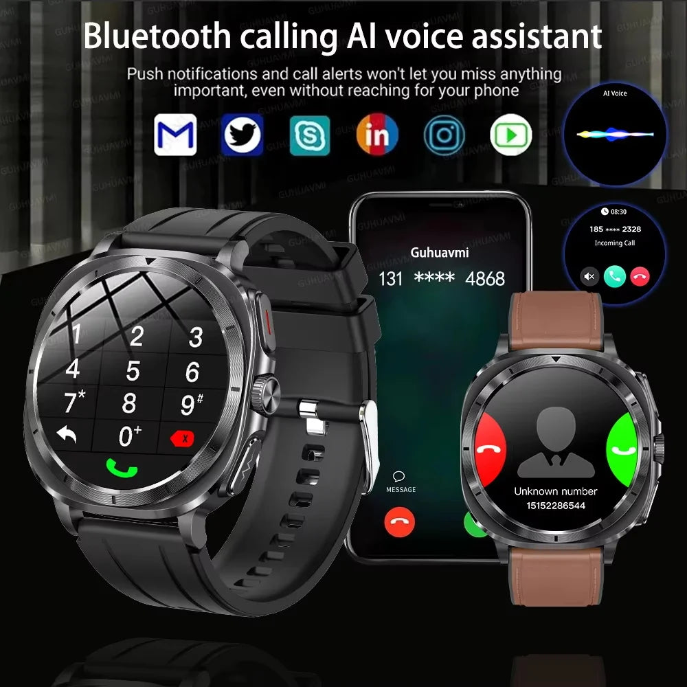 Montre connectée pour hommes, nouveau niveau Expert, santé, ECG + PPG, moniteur Laser, acide urique, graisse sanguine, pression artérielle, NFC, appel HD, 2025