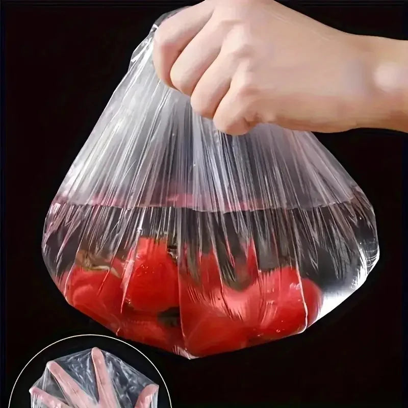 Couvercles de stockage des aliments élastiques réutilisables, transparents, 100 paquets, bol en plastique extensible, plaque d'étanchéité, non parfumé, Alternative parfaite
