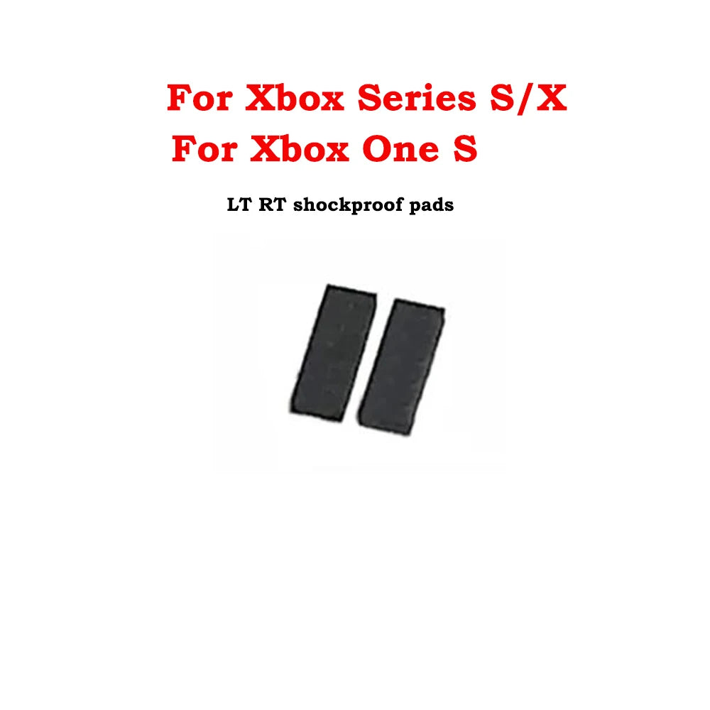 1 paire = 2 coussinets antichoc pour Xbox série X/S coque arrière LT RT tampons en caoutchouc pour Xbox One Slim Elite 2 manette de jeu amortisseurs Pad