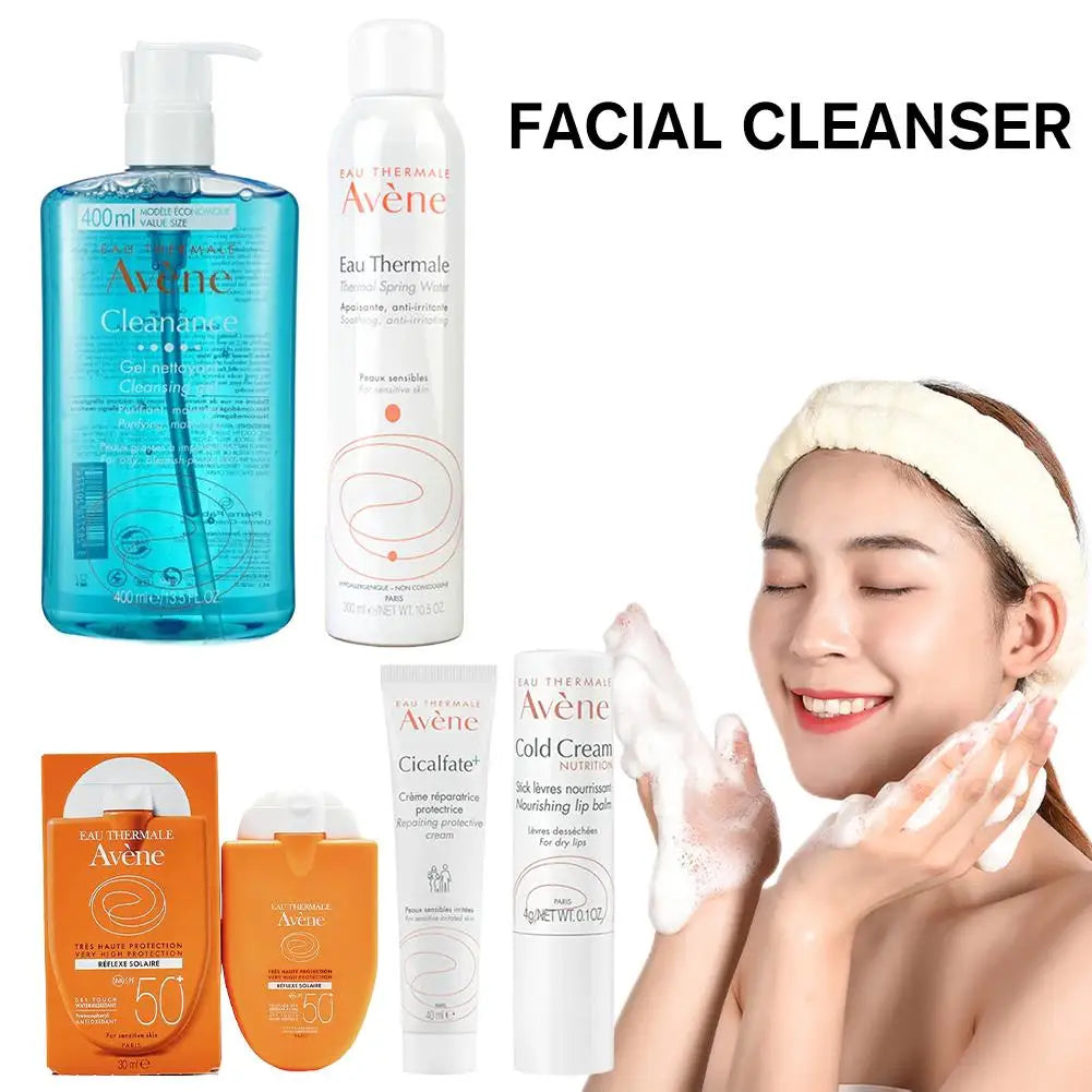Avene nettoyant nettoyant en profondeur pour le visage élimine la saleté du visage crème froide blanchissante SPF 50 + crème solaire Gel hydratant soins de la peau