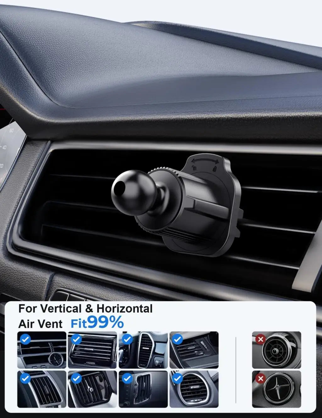 Support de téléphone magnétique support de téléphone de voiture magnétique [installation facile] support de téléphone pour voiture [6 aimants forts] support de téléphone portable pour voiture
