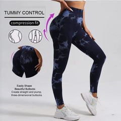 WAREBALL nouveau cravate colorant pantalons de Yoga Leggings de gymnastique femmes sans couture taille haute Push Up Sport collants Fitness entraînement Leggins