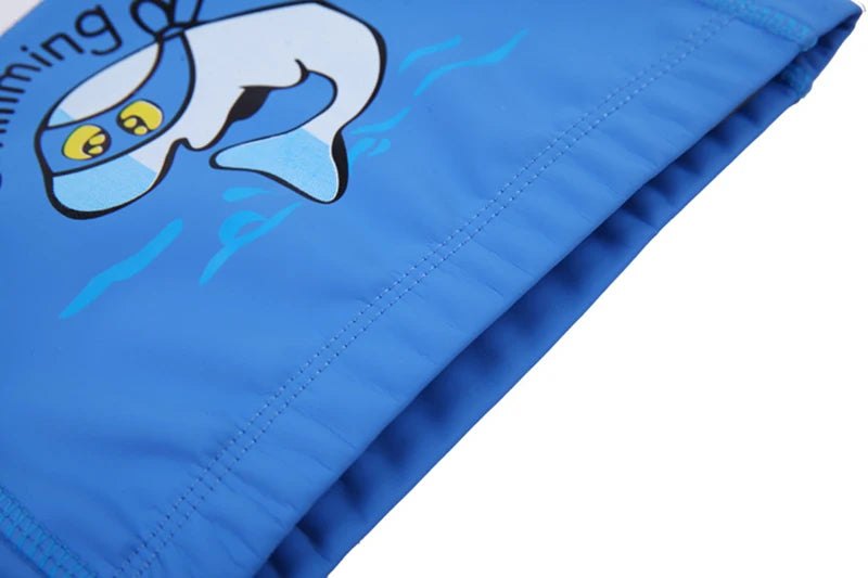 Bonnet de bain imperméable en tissu PU pour enfants, mignon, Animal de dessin animé, dauphin, protège les oreilles, cheveux longs, pour garçons et filles