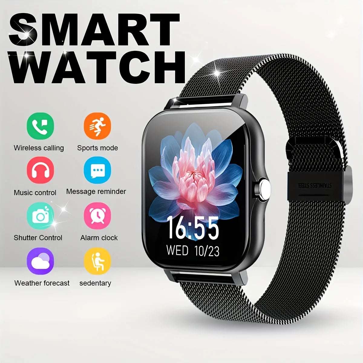 2025New mise à niveau montre intelligente pour hommes femmes 1.83 pouces écran tactile complet BT appel sport surveillance montre intelligente pour téléphone Android et IOS