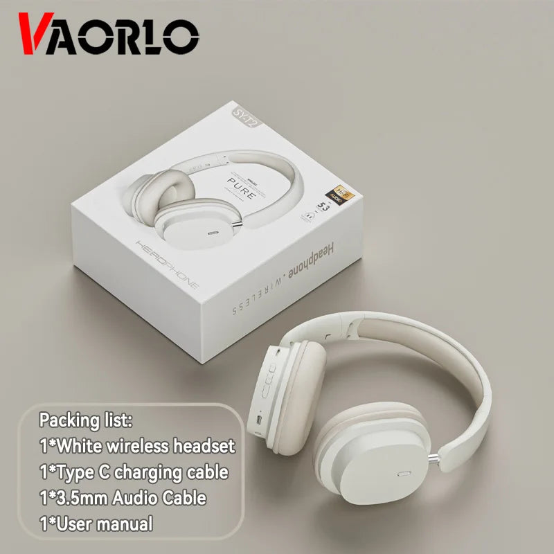 Casque sans fil Bluetooth 5.3 à la mode, casque stéréo HIFI portable supra-auriculaire, casque d'affaires, écouteurs de jeu à faible latence, prise en charge de la connexion 3,5 mm et de la lecture de cartes TF
