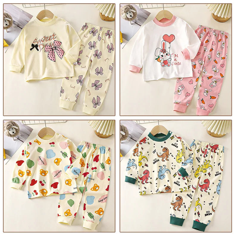 Vêtements pour enfants ensembles pour enfants vêtements pour enfants garçons filles coton automne hiver vêtements pantalons vêtements de nuit sous-vêtements