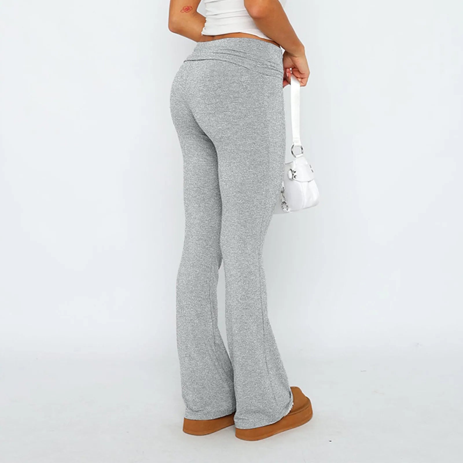Leggings évasés pour femmes, taille haute, jambes larges, pantalons de Yoga, collants d'entraînement, de Fitness, de sport, vêtements amincissants décontractés