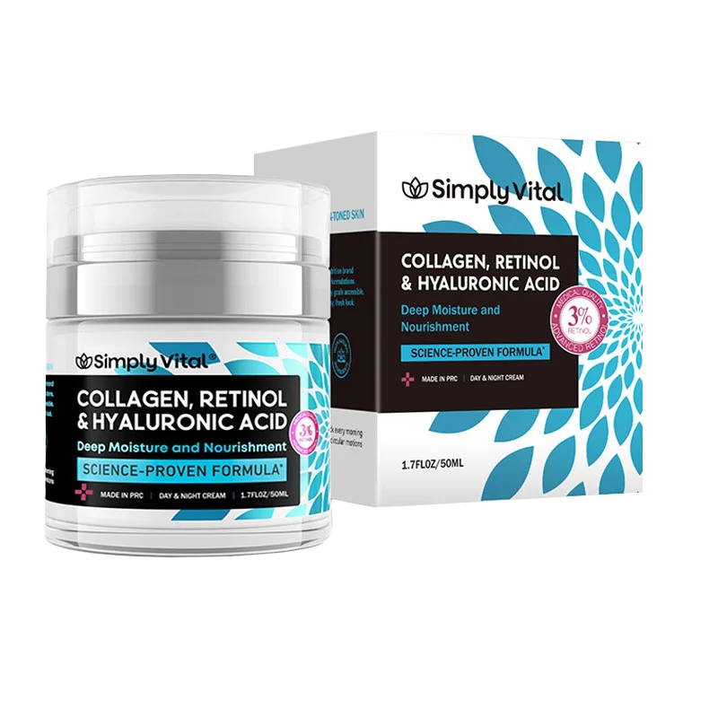 Crème hydratante déformable au rétinol pour le visage, soin de la peau au collagène, acide hyaluronique, nourrissant en profondeur, jour et nuit, 50ml
