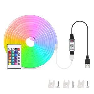 5V USB RGB néon LED bande Bluetooth App avec télécommande étanche néon bande RGB bande pour la décoration de la pièce à la maison éclairage