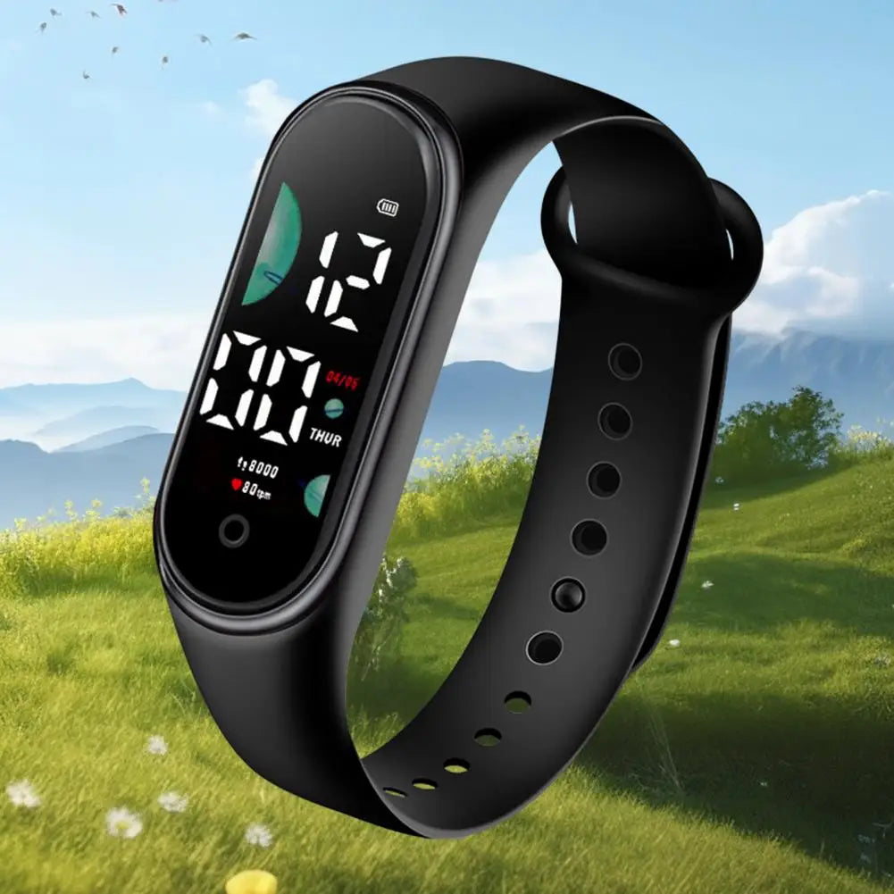 Montre de sport électronique pour enfants, étanche, grand écran de police, affichage LED, Shoous, date automatique, calendrier complet, montre numérique
