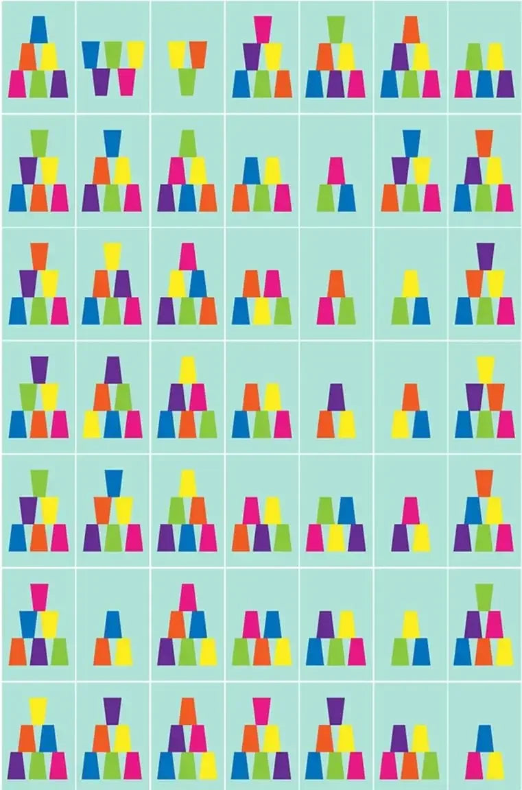 Jouets Montessori, jeu de tasse à pile avec carte, illumination intellectuelle éducative, Cognition des couleurs, formation logique pour enfants