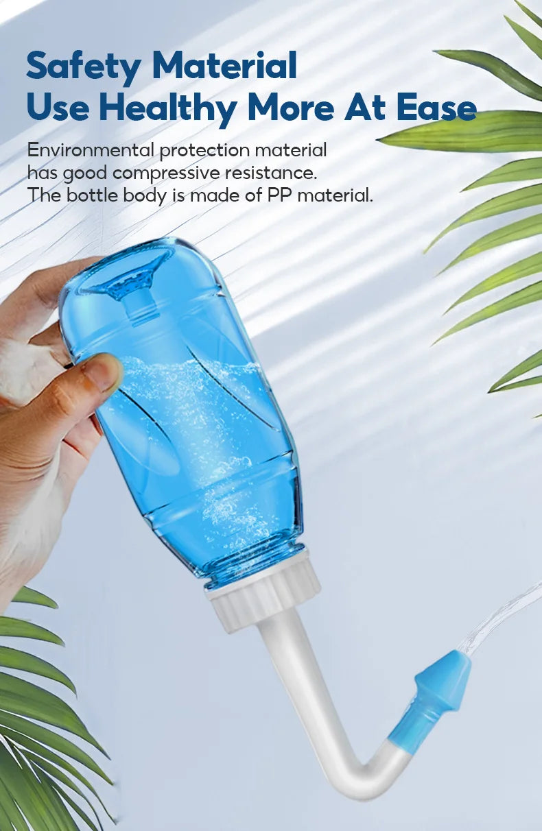 Nasal cleaner for sinusitis, nasal wash, for adults and children, allergic rhinitis treatment, nasal irrigator, neti pot, nasal cleaning tool, 330ml
