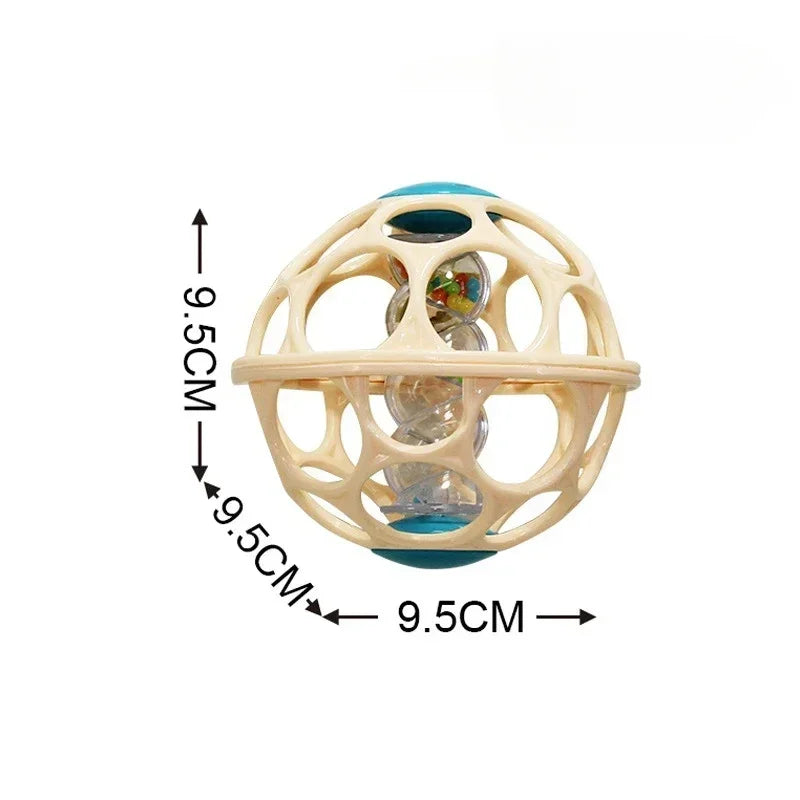 Hochet à main pour bébé, boule souple, jouets pour nouveau-né, anneaux de dentition, cloche à main, jouets sensoriels, jouets éducatifs pour enfants de 0 à 12 mois