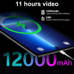 2025 Version mondiale Super grand écran 14 pouces tablette Android 14 4G appel téléphonique 16GB + 512GB tablettes 14 "GPS 5G WiFi FM 12000mAh