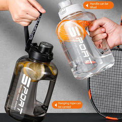 Bouteille d'eau seau de grande capacité 1,2 l/1,7 l, grand ventre, bouteille d'eau pour sport, Fitness, tasse spatiale en plastique Portable