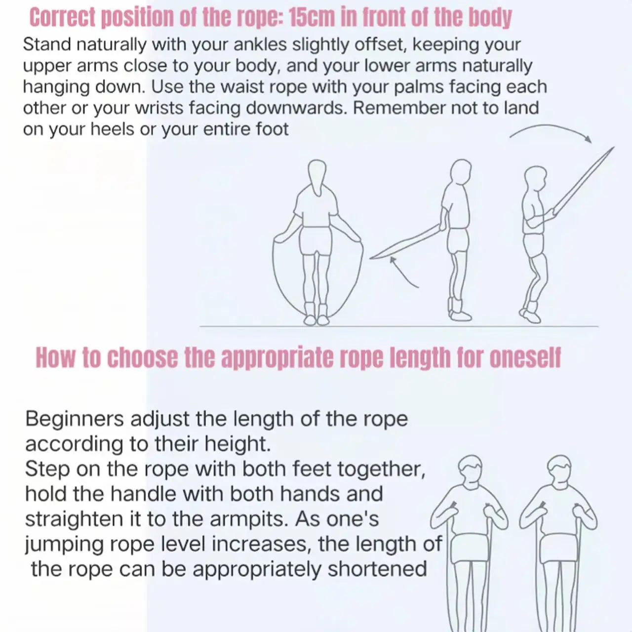 Corde à sauter de 2,8 mètres, conception réglable pour enfants et adultes sans enchevêtrements, corde à perles douces, longueur réglable pour débutant