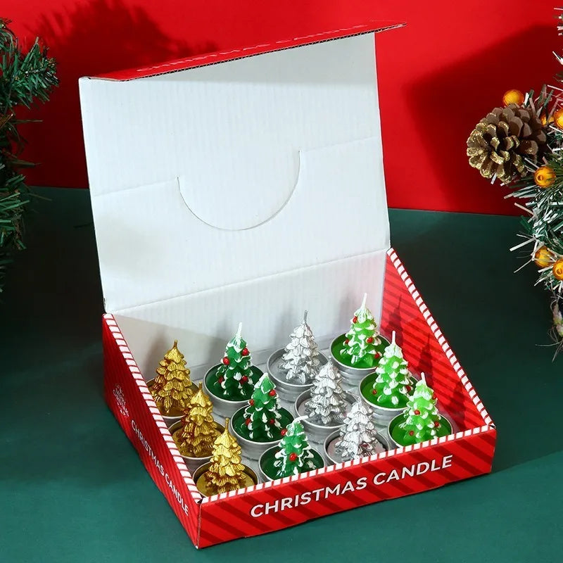 Bougies d'anniversaire sans fumée, 12 pièces, fournitures de décoration de noël, atmosphère, fabrication de bougies de noël, parfums, huile paraffine
