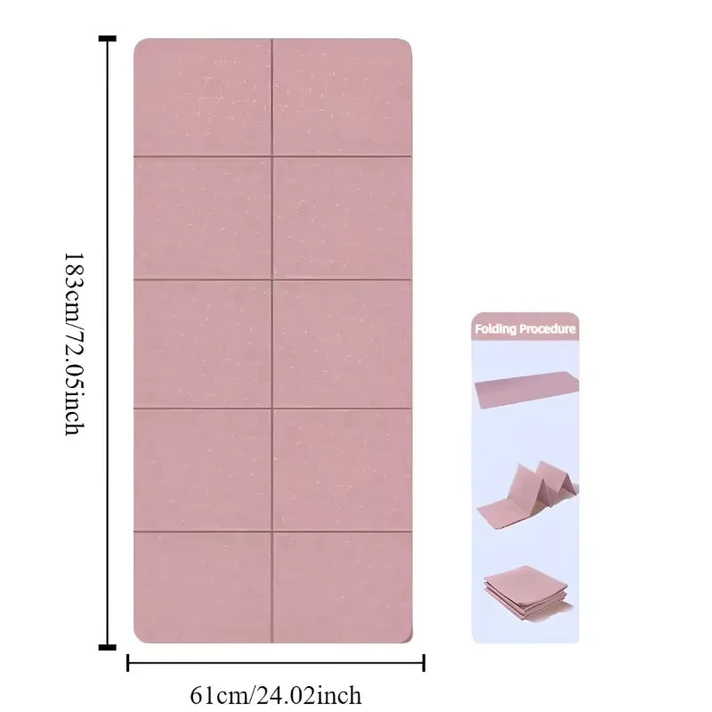 Nouveau tapis de Yoga pliable écologique Tpe pliant voyage Fitness exercice Double face antidérapant pour les Pilates et les entraînements au sol