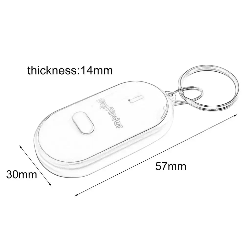 Localisateur intelligent de clés anti-perte, sifflet LED, alarme sonore clignotante avec porte-clés