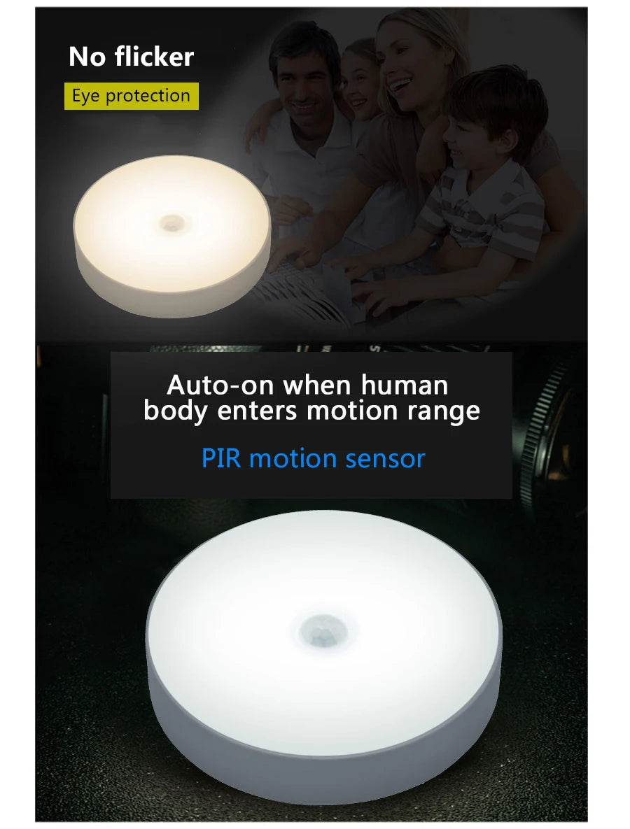 Veilleuse LED aste sans fil pour enfants, mini lampe de chevet portable, détecteur de mouvement, bébé