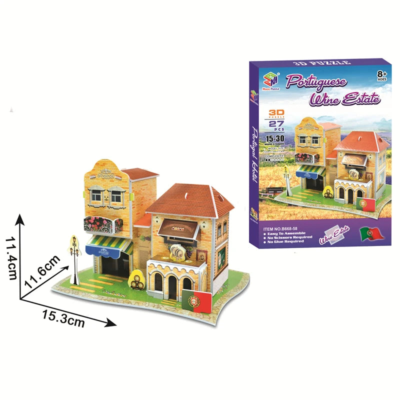 Jouets éducatifs Puzzles 3D jouets enfants développement intellectuel mondes Construction de bâtiments célèbres Puzzles 3D jouet