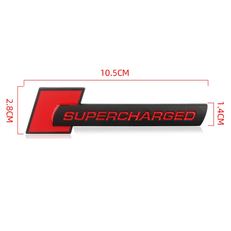 Autocollant de Badge d'emblème suralimenté en métal 3d, autocollant de voiture pour Q7 S Line A6 C6 A8 D4 S4 B8 S6 C5 V6, accessoires de Logo suralimentés