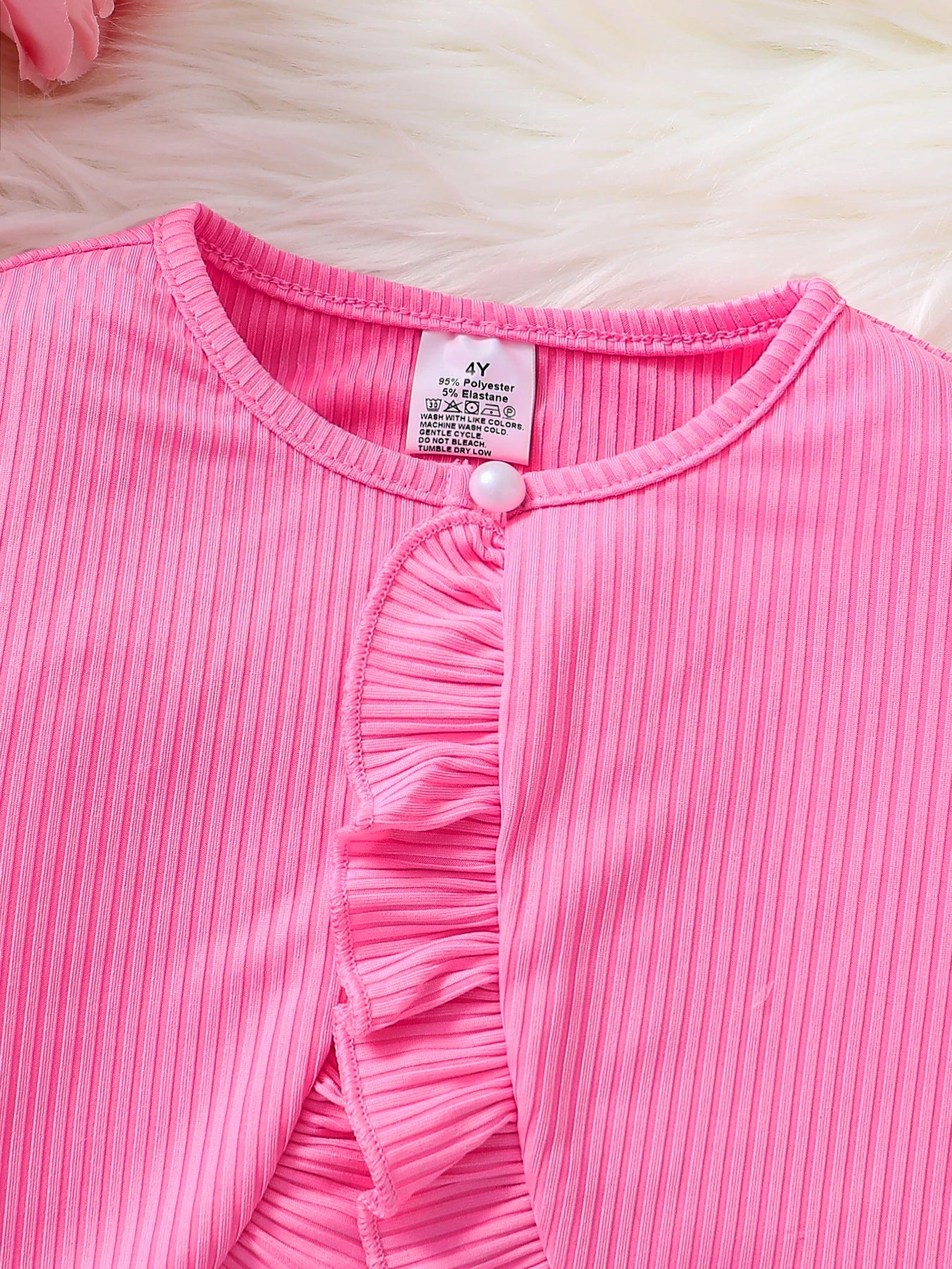 Vêtements pour enfants fille automne mode décontracté rose robe florale ensemble 2 pièces ensemble-rose col rond gilet + jupe florale rose