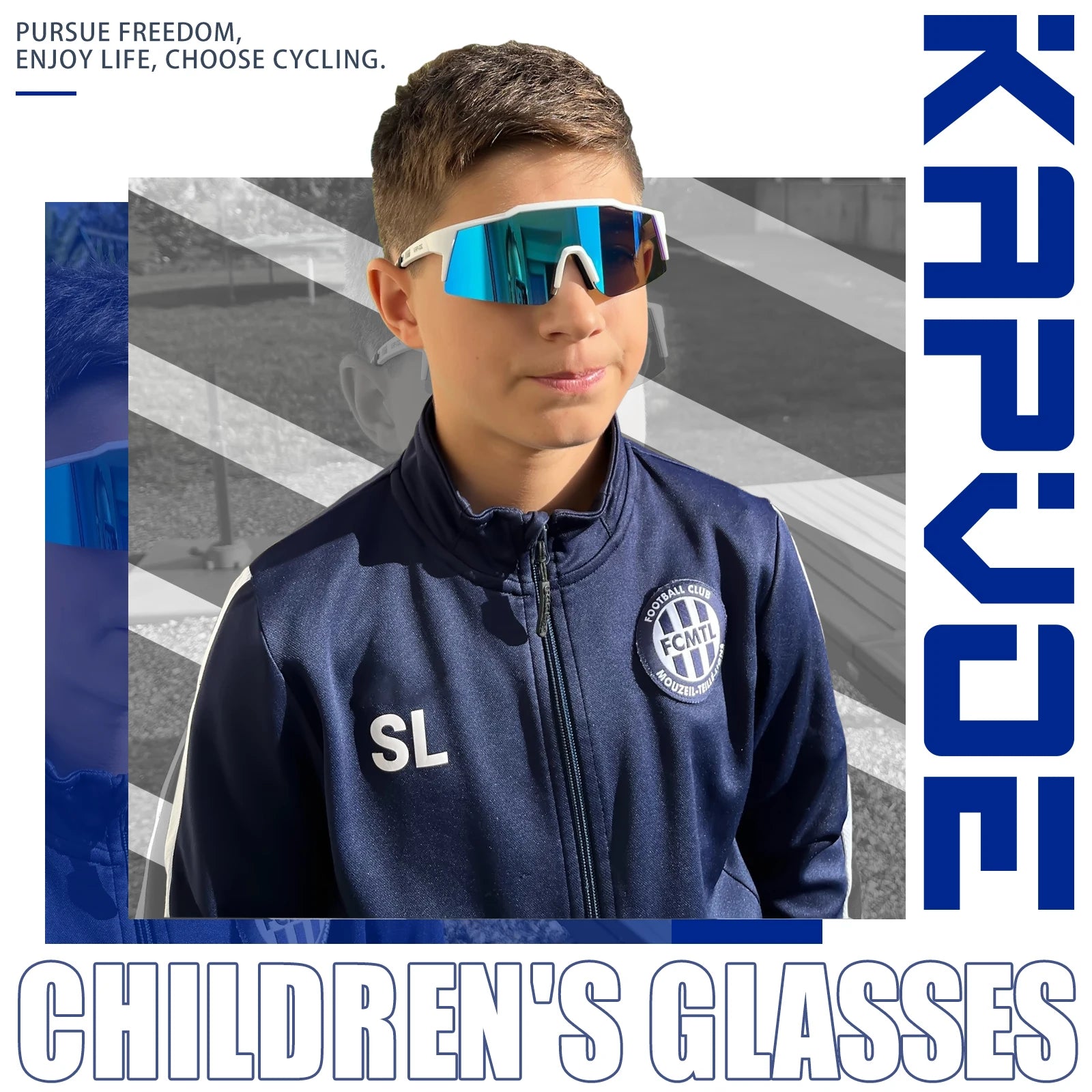 Kapvoe-Lunettes de soleil photochromiques pour enfants, lunettes de vélo de sport, lunettes de vélo d'extérieur pour garçons et filles, lunettes pour adolescents, UV400