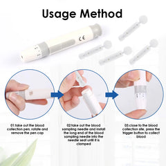 Kit de lancettes stériles pour stylo 28G, 50 pièces, aiguilles jetables pour mesurer le niveau du sucre dans le sang, accessoires médicaux pour le diabète