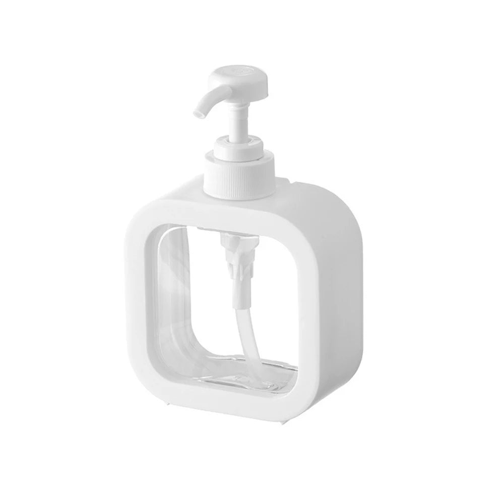 Bouteille distributrice de savon de grande capacité, bouteille de presse en plastique transparent et visible, adaptée aux voyages, à la cuisine, à la salle de bain