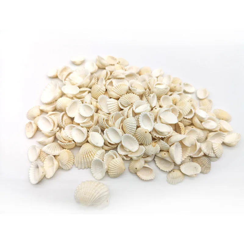 100 pièces 15MM coquille naturelle conque matériel avec trou collier Bracelet boucle d'oreille pendentif accessoires bricolage artisanat fournitures décorer