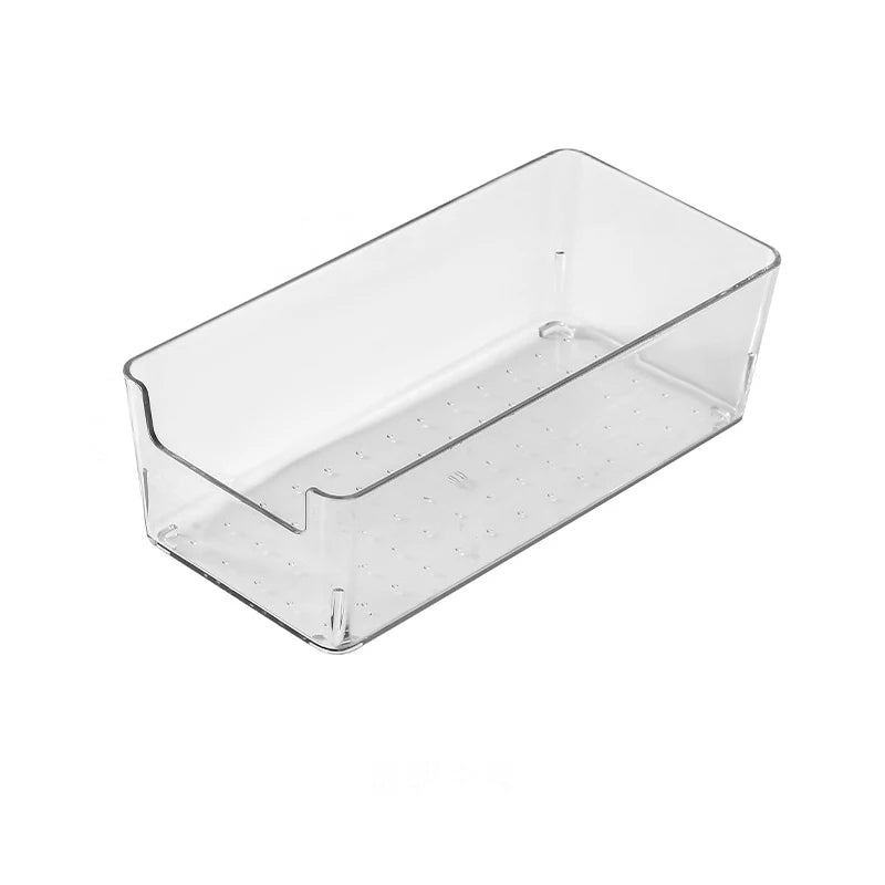 Acrylic storage box, clear plastic box for office cosmetics, dorm room, home facial mask, skin box, refrigerator storage box