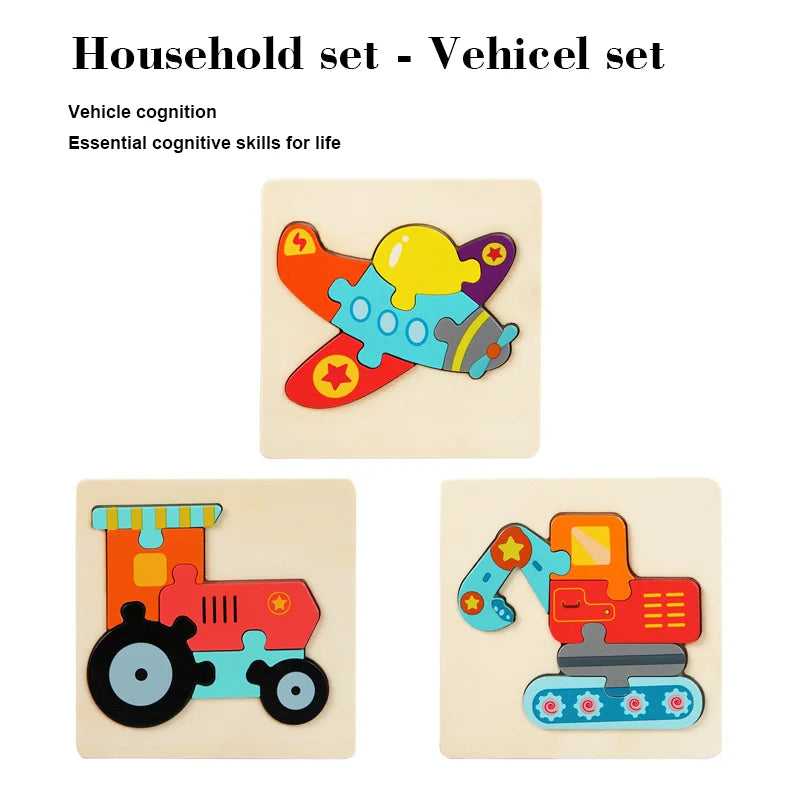 Ensemble de Puzzle en bois Montessori pour tout-petits, jeux pour bébés et enfants, jouets éducatifs et d'apprentissage de l'intelligence de 1 2 3 4 ans