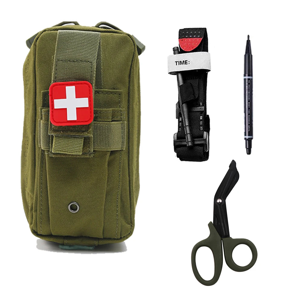 Trousse de premiers secours professionnelle, garrot de sauvetage médical, pochette EDC, outil de survie Molle pour Camping en plein air randonnée d'urgence