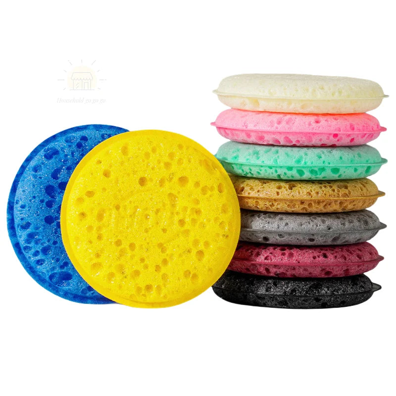 Éponge ronde à vaisselle de cuisine haute densité, douce et absorbante, pour nettoyer le Pot, tampon à récurer la rouille, pour enlever la éponge de nettoyage ménager
