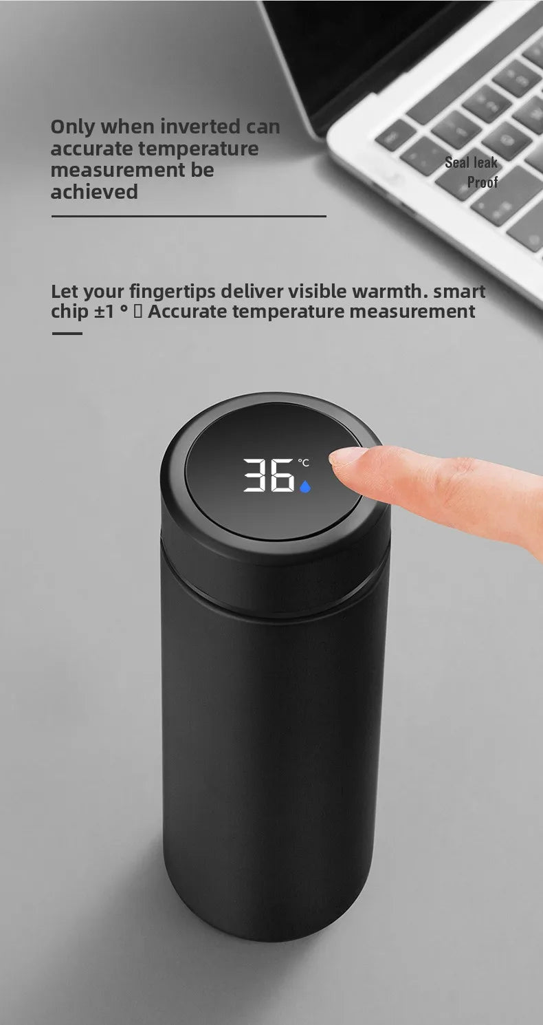 Tasse Thermos intelligente en acier inoxydable 316, affichage de la température, contrôle tactile, bouteille d'eau isolée, séparation du thé, cadeau de noël